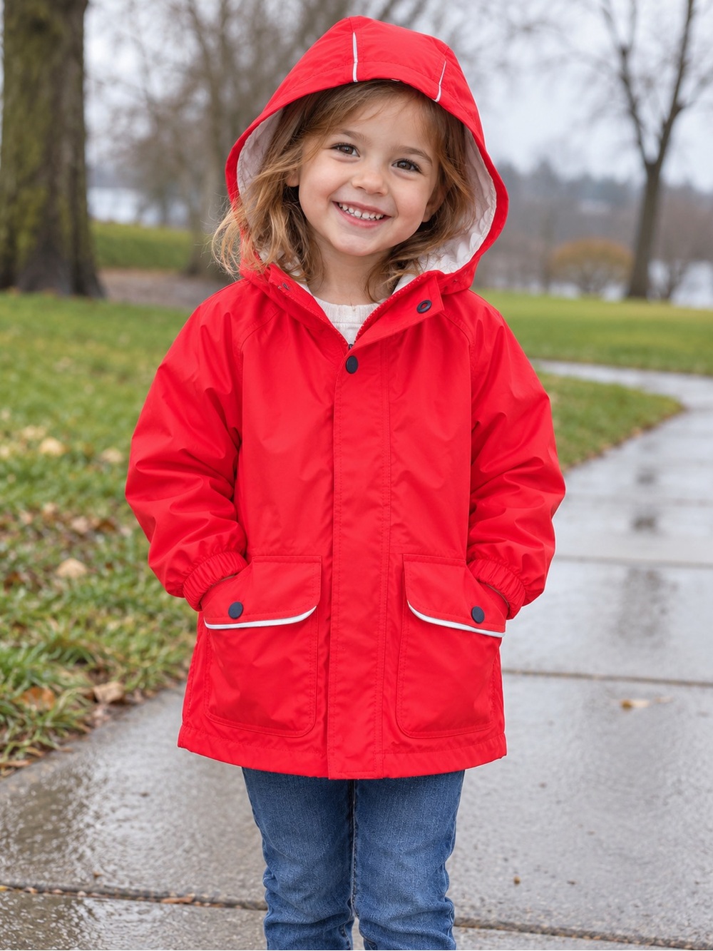 MEC Kids Red Rain Jacket – Size 3
